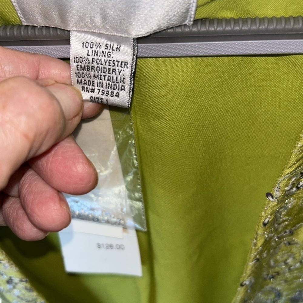 Chico’s Jacket with Silver Sequins  Size 1 NWT - Picture 4 of 8